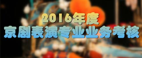 操我骚逼free国家京剧院2016年度京剧表演专业业务考...